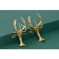 Hummer Schranktürgriffe Aus Gold Messing, Knauf Für Küchenschubladen, Möbelknäufe, Moderne Knäufe, Garnelen Knäufe Hummer Schranktürgriffe Aus Gold Messing, Knauf Für Küchenschubladen, Möbelknäufe, Moderne Knäufe, Garnelen Knäufe von Helenstampcrafts