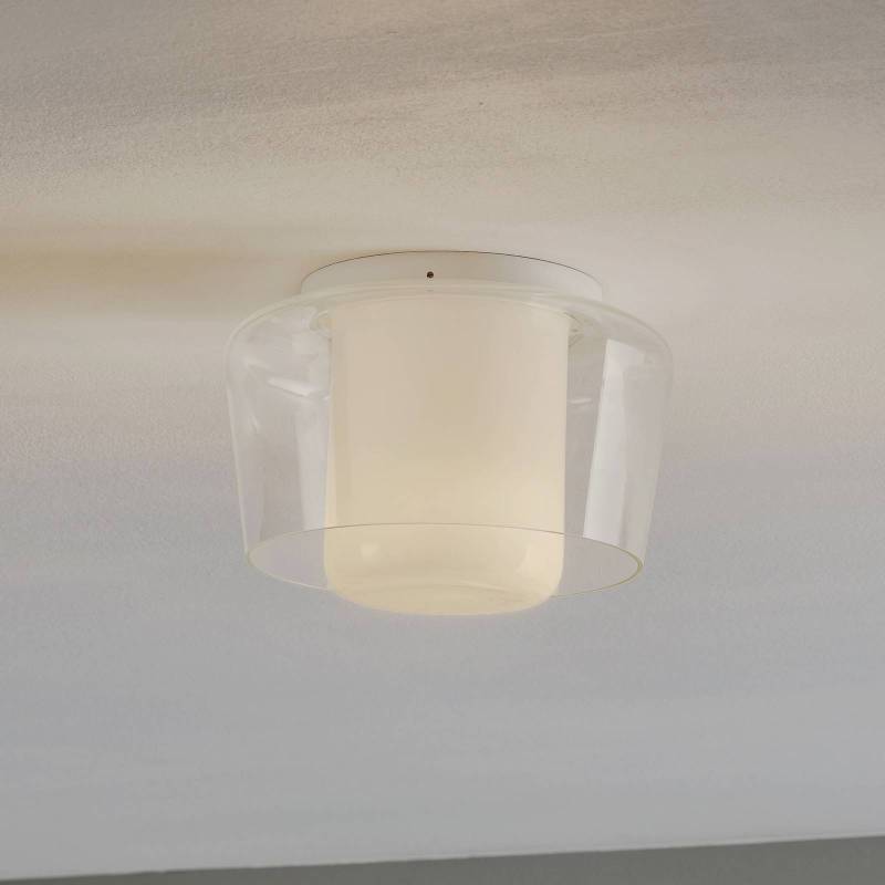 Helestra Canio Glas-Deckenleuchte, außen klar von Helestra