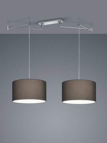 Helestra Certo Pendelleuchte 2-flammig, anthrazit, rund von Helestra