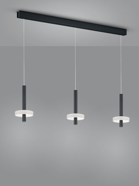 Helestra Kea LED 3-fach Pendelleuchte schwarz matt Helestra Kea LED 3-fach Pendelleuchte schwarz matt von Helestra