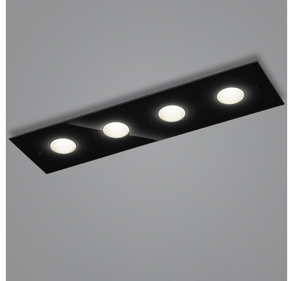 Helestra LED Deckenleuchte LED Deckenleuchte Nomi in Schwarz 4x 6W 1910lm 210x750mm, keine Angabe, Leuchtmittel enthalten: Ja, fest verbaut, LED, warmweiss, Deckenlampe, Deckenbeleuchtung, Deckenlicht von Helestra