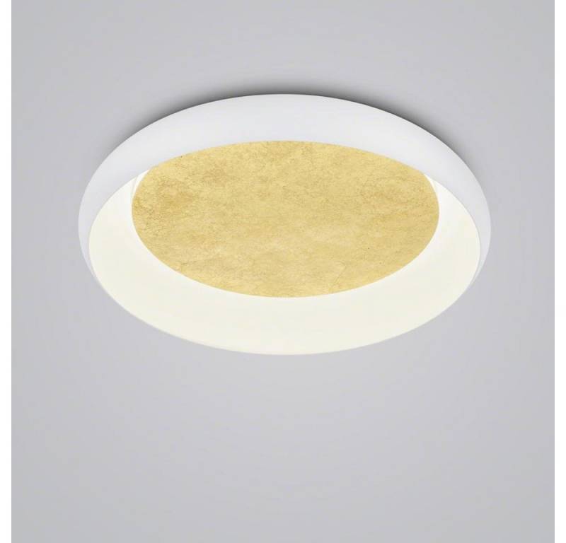 Helestra LED Deckenleuchte LED Deckenleuchte Tyra in Weiß und Gold 32W 1610lm, keine Angabe, Leuchtmittel enthalten: Ja, fest verbaut, LED, warmweiss, Deckenlampe, Deckenbeleuchtung, Deckenlicht von Helestra
