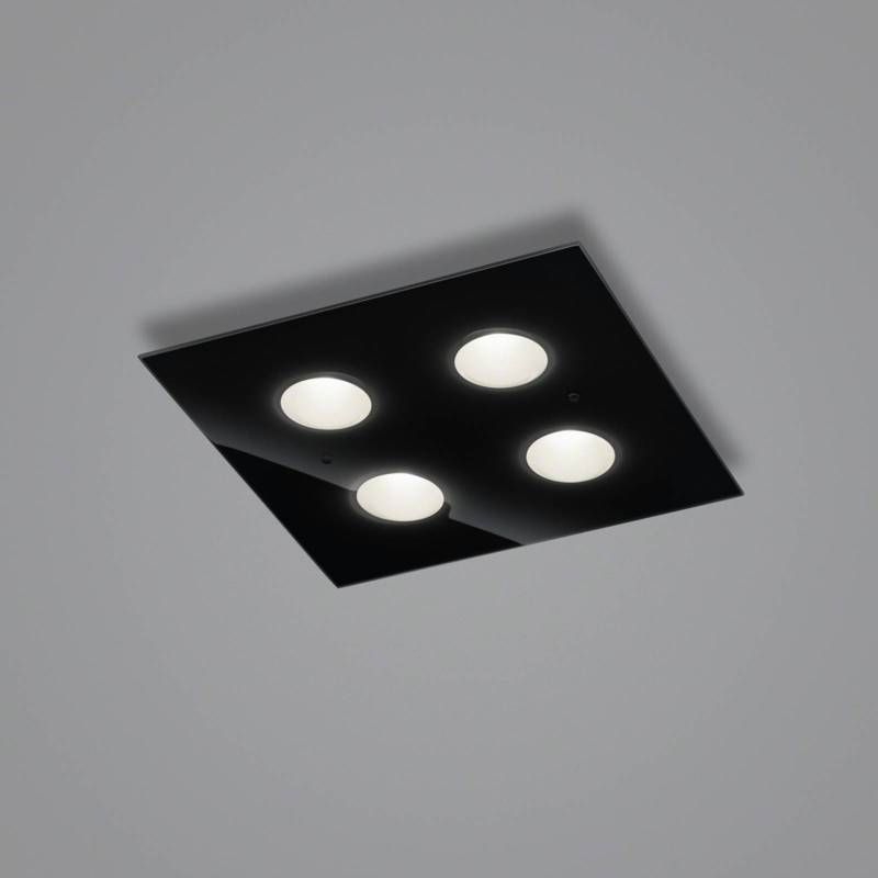 Helestra Nomi LED-Deckenlampe 38x38cm dim schwarz von Helestra