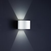 Helestra Siri 44 - R LED Außenwandleuchte weiß matt von Helestra