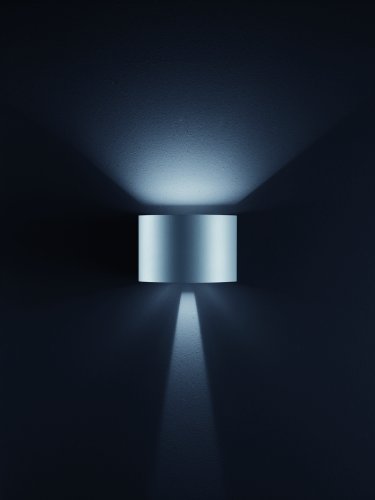 Helestra Siri 44-R Wandleuchte LED, silbergrau von Helestra