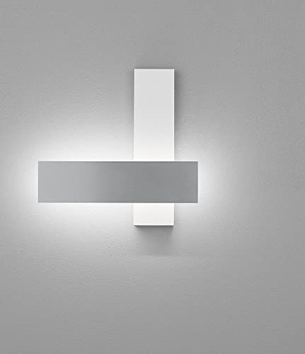 Helestra Dex Wandleuchte LED, Aluminium/weiß von Helestra