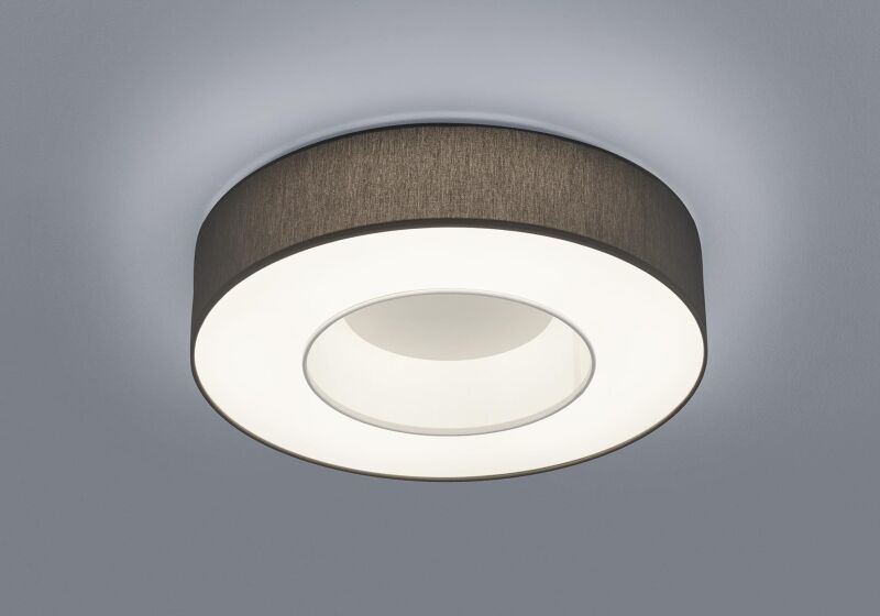 Textil LED Deckenleuchte Lomo anthrazit Textil LED Deckenleuchte Lomo anthrazit von Helestra