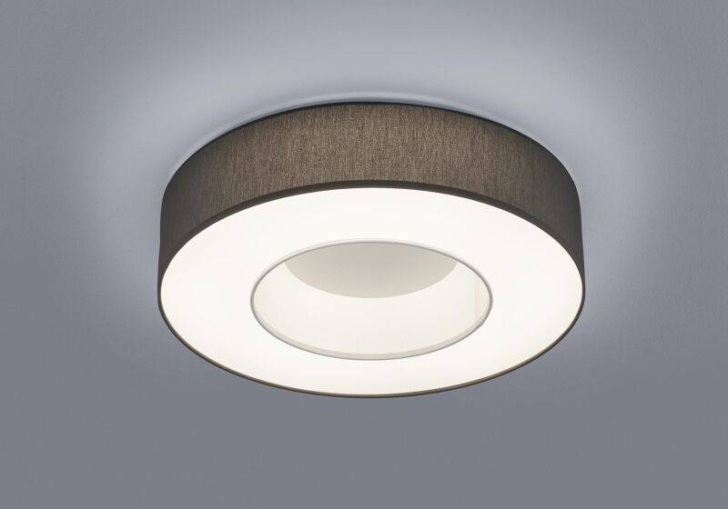 Textil LED Deckenleuchte Lomo anthrazit von Helestra