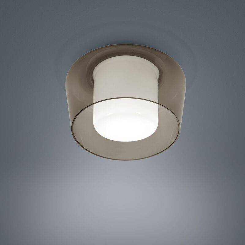 tolle Glas Deckenleuchte Canio amberglas von Helestra