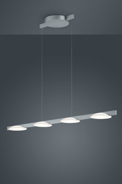 wunderschöne LED Pendelleuchte Pole 4 mattnickel eloxiert von Helestra wunderschöne LED Pendelleuchte Pole 4 mattnickel eloxiert von Helestra von Helestra
