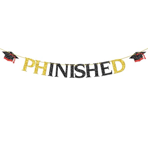 PhinisheD-Banner, Schwarz und Gold, Congrats Ph.D College Graduation Party Dekoration Supplies Klasse 2025 Master Doctor Degree Banner PhinisheD-Banner, Schwarz und Gold, Congrats Ph.D College Graduation Party Dekoration Supplies Klasse 2025 Master Doctor Degree Banner von Helewilk