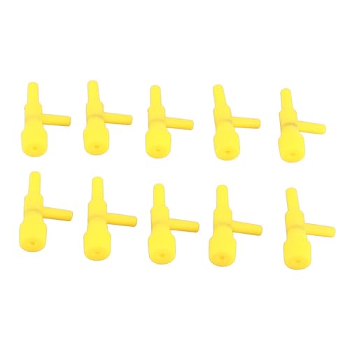 10pcs Luftstromsteuerventil, Kunststoff -Aquarium -Fischtankluftpumpensteuerventile, einstellbares Gasvolumenregler für Fischtankaquarium, 4,5 x 2,3 cm (Gelb) von Helhom