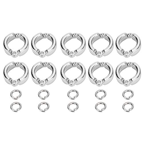 10pcs Metallvogelpapagei Bein Ring -Training -Accessoires, Fußguthändler im Freien mit Mehreren Größen, Verschiedene Papageien -Käfig -Zubehör (ID 21,5 mm / 0,85 Zoll) von Helhom