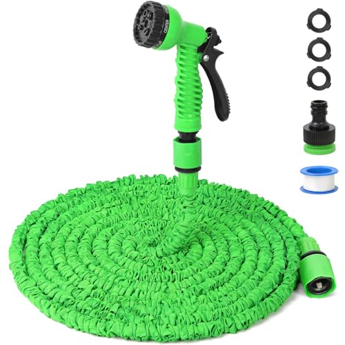 Flexibler Gartenschlauch Wasserschlauch Dehnbar - Gartenhandbrause mit 7 Funktionen, Bewässerung für Garten, Haustier, Auto & Hof, 15M Flexibler Gartenschlauch Wasserschlauch Dehnbar - Gartenhandbrause mit 7 Funktionen, Bewässerung für Garten, Haustier, Auto & Hof, 15M von Helhom