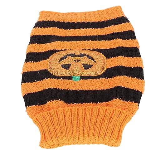Halloween Hundepullover, gestreiftes Hundepullover, stilvoll süße weiche Dehnbare warme, bequem für Halloween -Party täglich Acryl -Plüschgarngarn (M) von Helhom