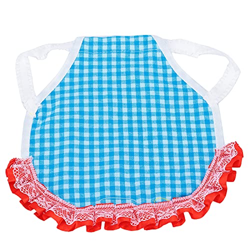 Hühnerweste, Geflügel Rückenschutz Schürze elastische Spitze bequemer waschbarer Stoff, Hühner Enten Gans Größe 20x20 cm (Blauer Plaid) von Helhom