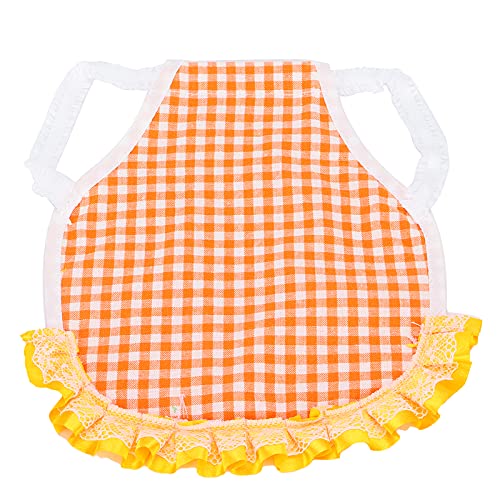 Hühnerweste, Geflügel Rückenschutz Schürze elastische Spitze bequemer waschbarer Stoff, Hühner Enten Gans Größe 20x20 cm (Gelb) von Helhom