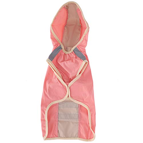 Hunde Regenmantel, atmungsaktive reflektierende Streifenhäute -Haustier -Regenjacke, Hunde Leichter Polyester Verstellbarer Haken und Schleifenverschluss (S) von Helhom