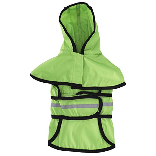 Hunde Regenmantel, atmungsaktive reflektierende Streifenhäute -Haustier -Regenjacke, Hunde Leichter Polyester Verstellbarer Haken und Schleifenverschluss (S) von Helhom
