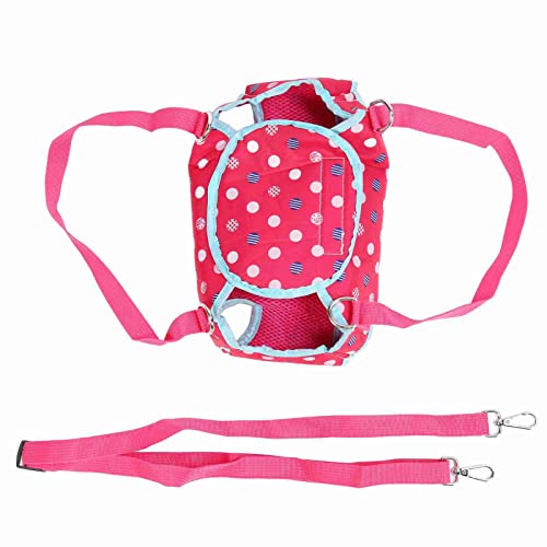 Hundestützgeschirr mit Einer Schulter, tragbar, atmungsaktiv, für den Außenbereich, Polyestergewebe in Rosenfarbe, kleine Größe, ideal für Reisen, Einkaufen, Besuche bei Freunden (S) von Helhom