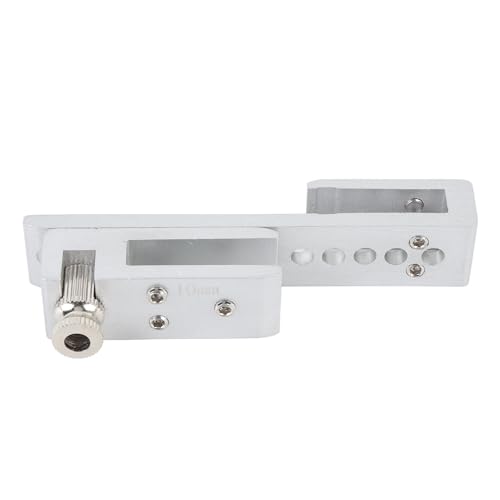 Schiebetürschloss 12 Löcher, Hochleistungsmetall -Sicherheitsriegel, für rahmenlose Duschbadezimmer Badezimmer, Aluminiumlegierung Edelstahl 8 12 mm Glasbreite 12 22 mm (Silber 10 mm / 0,4 Zoll) von Helhom