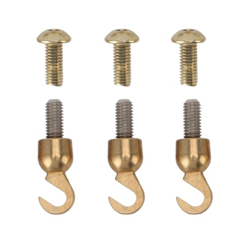 Taktgewicht Shell Haken Set, elegante Messing Finish Open Hook Design Secure -Befestigung, Vintage Großvater Großmutter Uhr 3 -teiliges Set von Helhom