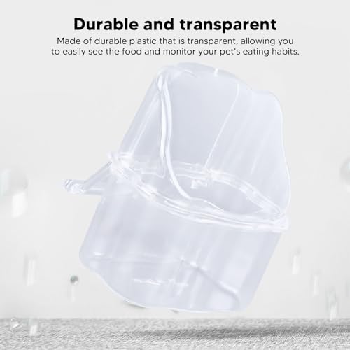 Vogelkäfig -Fütterung, Behälter Hanging Vogelhäuschen, transparente Plastikfutterbox mit Deckel für EIN Balkon Haustier einfach zu reinigen von Helhom