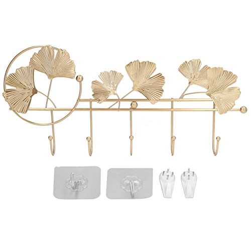 Wall Mounted, Coat Rack Ginkgo Leaf Design Elegant Modern Metal Hanger, Living Room Bedroom Iron 46 x 20.5cm Wall Mounted, Coat Rack Ginkgo Leaf Design Elegant Modern Metal Hanger, Living Room Bedroom Iron 46 x 20.5cm von Helhom