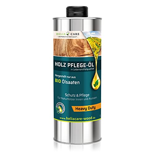 HeliaCARE BIO Holzöl “Heavy Duty” (0,75L) - 100% natürliches Holz Öl für Parkettboden - Chemiefreies Holzboden Öl in Lebensmittelqualität - Farbloses Parkett Öl - Made in Germany (0,75 Liter) von HeliaCARE
