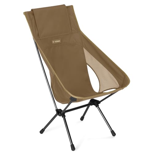 Helinox Chair One Highback (re) Hochleistungs-Campingstuhl, 1,2 kg, Campingstühle mit hoher Rückenlehne, verstaubar, tragbar, Camping, Wandern, Reisen, Coyote Tan von Helinox