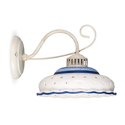 Helios Leuchten 307149 Wandlampe Keramik antik - weiss | blau bemalt | Keramiklampe Keramikleuchte | Wandleuchte mit 1 x E27 Helios Leuchten 307149 Wandlampe Keramik antik - weiss | blau bemalt | Keramiklampe Keramikleuchte | Wandleuchte mit 1 x E27 von Helios Leuchten