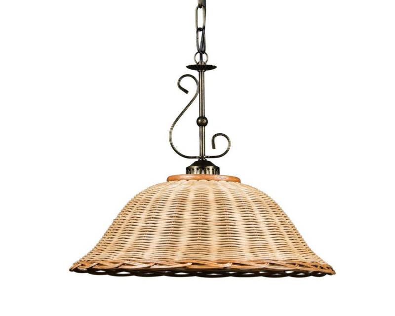 Helios Leuchten Hängeleuchten Rattan, Korblampe, Rattanlampe skandinavischer Stil, Boho Hängelampe, für Esstisch Wohnzimmer Küche, handgefertigtes Produkt von Helios Leuchten