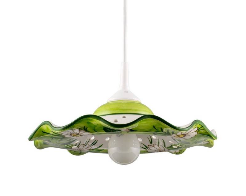 Helios Leuchten Pendelleuchte Küchenlampe Keramik, Keramiklampe, Deckenlampe, Hängelampe, für Esszimmer Küchentisch, handgefertigt handbemalt von Helios Leuchten