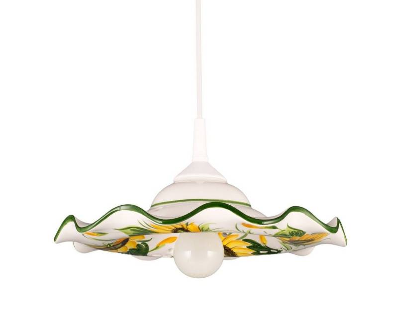 Helios Leuchten Pendelleuchte Küchenlampe Keramik, Keramiklampe, Deckenlampe, Hängelampe, für Esszimmer Küchentisch, handgefertigt handbemalt von Helios Leuchten