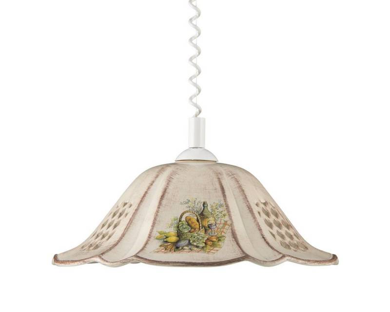 Helios Leuchten Pendelleuchte Küchenlampe Keramik, Keramiklampe, Deckenlampe, Hängelampe Esstisch, Küche Esszimmer Küchentisch, Deckenleuchte hängend höhenverstellbar von Helios Leuchten
