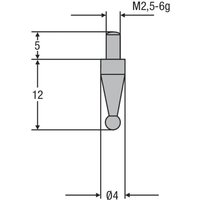 Helios-Preisser Messeinsatz M2,5mm Kugel 6,0 mm von Helios Preisser