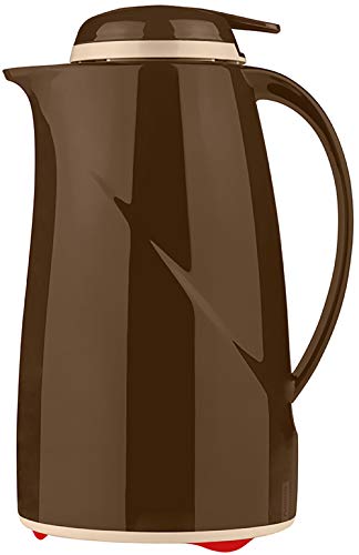 Helios 2934-123 Wave Push Kunststoff-Isolierkanne, 1 Liter, cappuccino von Helios