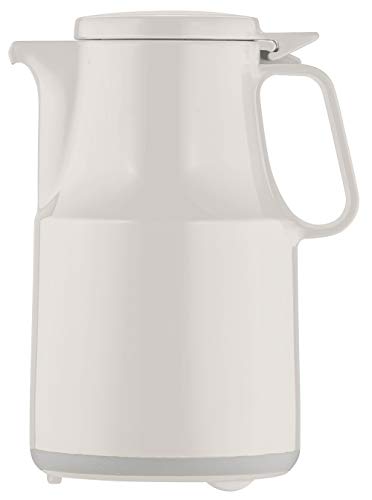 Helios Isolierkanne Thermoboy, Isolierflasche, Hochglanz-Hartplastik, weiß, 0,6 l, ideal für Hotel, Gastro, Krankenhaus von Helios