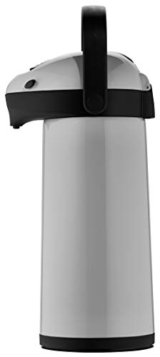 Helios Pump-Isolierkanne Airpot, 1,9 Liter, Kunststoff, grau/schwarz, Einhandbedienung von Helios