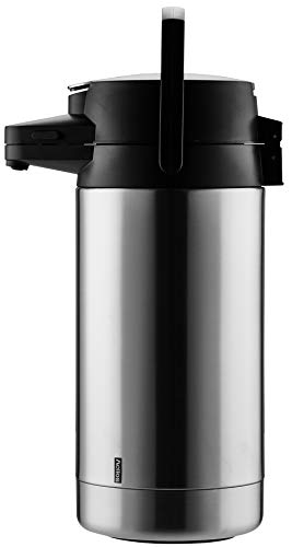 Helios Coffeestation Pump-Isolierkanne, Edelstahl, 3,5 Liter von Helios