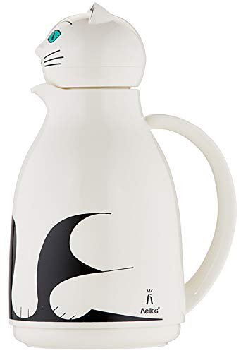 Helios Thermo-Cat Kunststoff-Isolierkanne mit Drehverschluss 1 Liter weiß von Helios