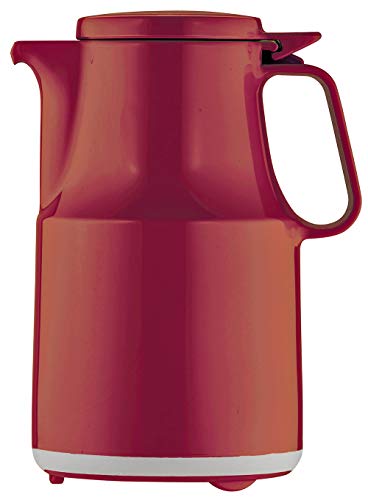 Helios Thermoboy Kunststoff-Isolierkanne mit Klappdeckel 0,6 l rot spülmaschinenfest von Helios