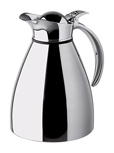 Isolierkanne / Kaffeekanne / Teekanne / Thermoskanne "Brilliant", Edelstahl | 1 Liter von Helios