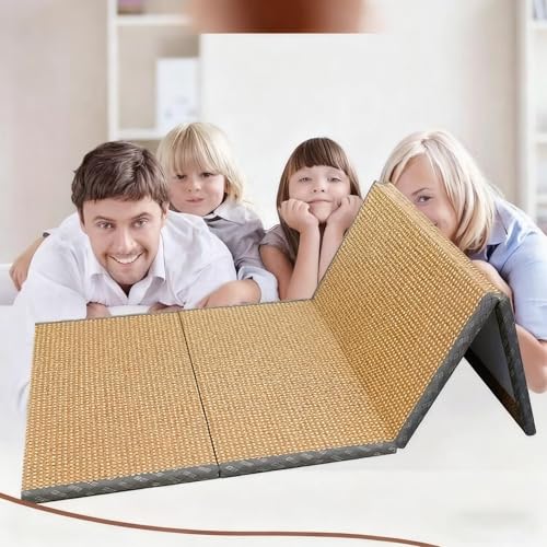 Heliosrider Matratze Klappbar Japanische Futon Matratze Futonmatratze Schlafmatratze Klappbar Rückenstützend und Atmungsaktiv für Meditation Yoga Zen-Raum(Brown,100 * 200CM) von Heliosrider
