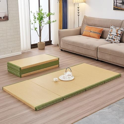 Heliosrider Matratze Klappbar Japanische Futon Matratze Futonmatratze Schlafmatratze Klappbar Rückenstützend und Atmungsaktiv für Meditation Yoga Zen-Raum(Yellow,150 * 200CM) von Heliosrider