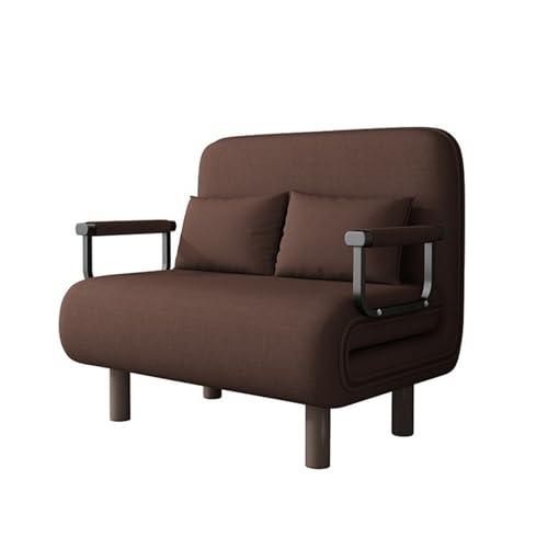 Heliosrider Schlafsessel Schlafsofa Schlaf Couch 3 In 1 Sofa mit Schlaffunktion Schwammmatratze für Wohnzimmer Schlafzimmer Heimkino GäStezimmer Einfache Montage(Coffee,190 * 80 * 28CM) von Heliosrider