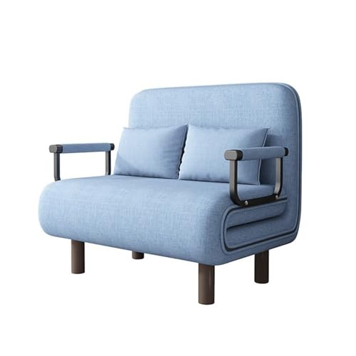 Heliosrider Schlafsessel Schlafsofa Schlaf Couch 3 In 1 Sofa mit Schlaffunktion Schwammmatratze für Wohnzimmer Schlafzimmer Heimkino GäStezimmer Einfache Montage(Light Blue,190 * 60 * 28CM) von Heliosrider