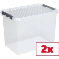 Helit Aufbewahrungsbox Sunware Q-line Transparent 62l (B x H x T) 400 x 600 x 340mm 2St. von Helit