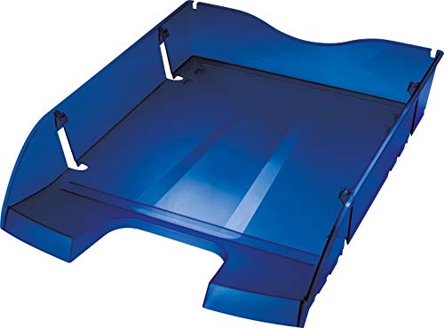Helit H2363530 - PET-Briefablage „the green deck“, DIN A4-C4, blau transparent von Helit