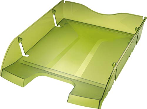 Helit H2363550 - PET-Briefablage „the green deck“, DIN A4-C4, grün transparent von Helit